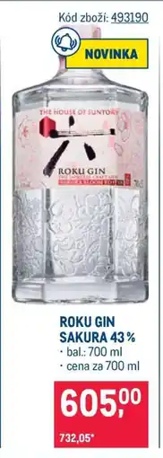 Makro ROKU GIN SAKURA 43 % nabídka