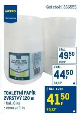 Makro TOALETNÍ PAPÍR 2VRSTVÝ 120 m nabídka