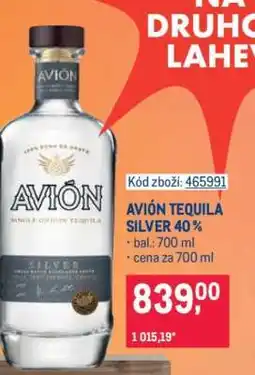 Makro AVIÓN TEQUILA SILVER 40 % nabídka
