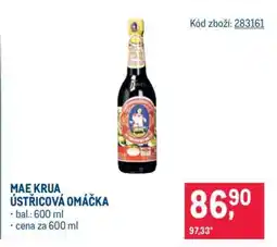 Makro MAE KRUA ÚSTŘICOVÁ OMÁČKA nabídka