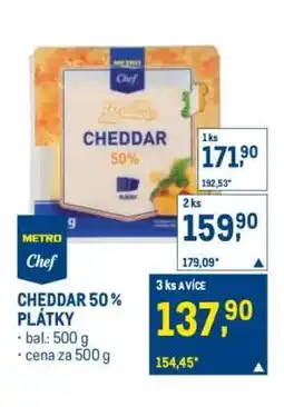 Makro CHEDDAR 50 % PLÁTKY nabídka
