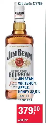 Makro JIM BEAM WHITE 40 %, APPLE, HONEY 32,5 % nabídka
