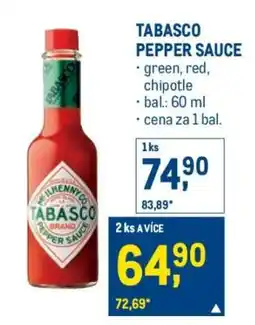 Makro TABASCO PEPPER SAUCE nabídka