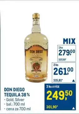 Makro DON DIEGO TEQUILA 38 % nabídka