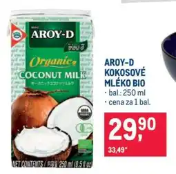 Makro AROY-D KOKOSOVÉ MLÉKO BIO nabídka
