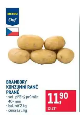 Makro BRAMBORY KONZUMNÍ RANÉ PRANÉ nabídka