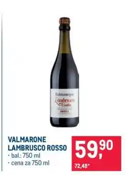 Makro VALMARONE LAMBRUSCO ROSSO nabídka