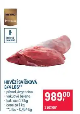 Makro Hovězí svíčková 3/4 lbs nabídka