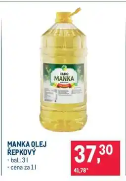 Makro Manka olej řepkový nabídka