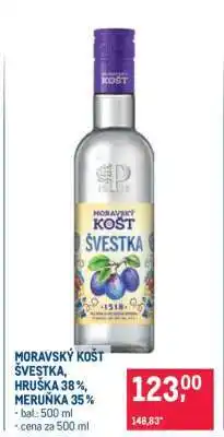Makro MORAVSKÝ KOŠT ŠVESTKA, HRUŠKA 38 %, MERUŇKA 35 % nabídka