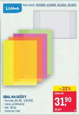 Makro Obal na sešity nabídka