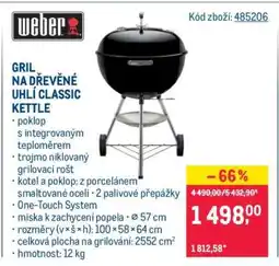 Makro GRIL NA DŘEVĚNÉ UHLÍ CLASSIC KETTLE nabídka