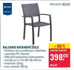 Makro BALSARIO RATANOVÁ ŽIDLE nabídka