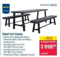 Makro ČERNÝ SET PICADA nabídka