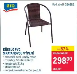 Makro KŘESLO PVC S RATANOVOU VÝPLNÍ nabídka