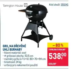 Makro Gril na dřevěné uhlí Burnaby nabídka