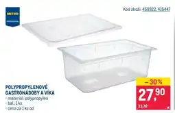 Makro POLYPROPYLENOVÉ GASTRONÁDOBY A VÍKA nabídka