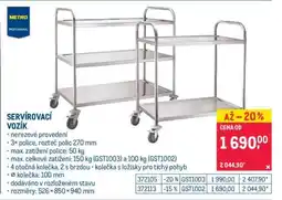 Makro SERVÍROVACÍ VOZÍK nabídka