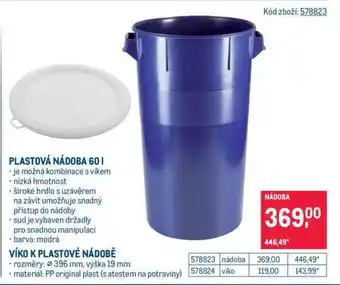 Makro PLASTOVÁ NÁDOBA 60 l nabídka