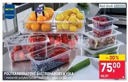 Makro POLYKARBONÁTOVÉ GASTRONÁDOBY A VÍKA nabídka