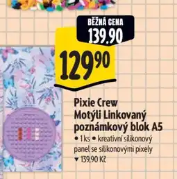Albert Pixie Crew Motýli Linkovaný poznámkový blok A5 nabídka