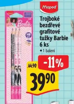 Albert Trojboké bezdřevé grafitové tužky Barbie 6 ks nabídka