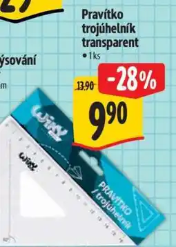 Albert Pravítko, trojúhelník transparent nabídka