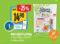 Albert Mini müsli tyčinky nabídka