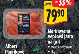 Albert Albert Paprikové Marinovaná vepřová játra na gril nabídka