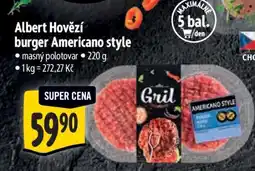 Albert Albert Hovězí burger Americano Style nabídka