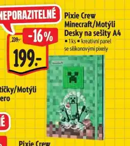 Albert Pixie Crew Minecraft/Motýli Desky na sešity A4 nabídka