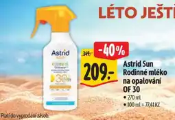 Albert Astrid Sun Rodinné mléko na opalování OF 30 nabídka