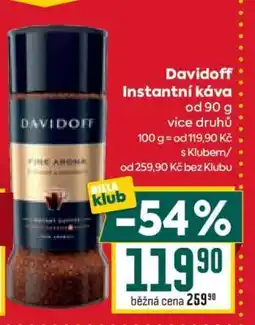 Billa Davidoff instantní káva nabídka
