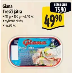 Albert Giana Tresčí játra • nabídka