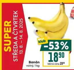 Billa Banán volný, 1 kg nabídka
