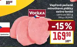 Billa Vepřová pečeně minutkové plátky extra tenké nabídka