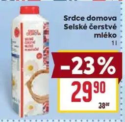 Billa Srdce domova Selské čerstvé mléko nabídka