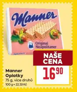 Billa Manner oplatky nabídka