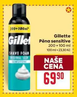 Billa Gillette Pěna sensitive nabídka