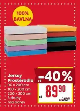 Billa Jersey prostěradlo nabídka
