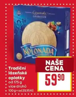 Billa Tradiční lázeňské oplatky nabídka