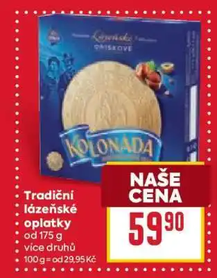 Billa Tradiční lázeňské oplatky nabídka
