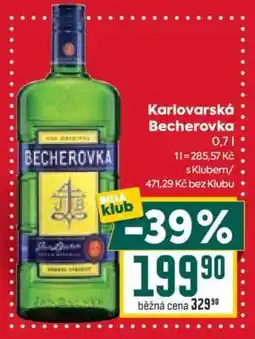 Billa Karlovarská Becherovka nabídka