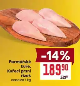 Billa Farmářské kuře, kuřecí prsní řízek nabídka