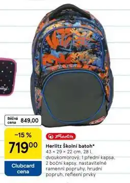 Tesco Herlitz Školní batoh nabídka