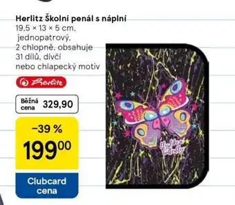 Tesco Herlitz Školní penál s náplní nabídka