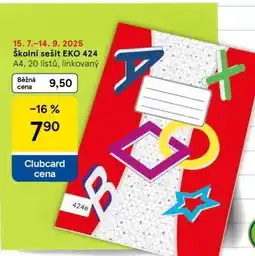 Tesco Školní sešit EKO 424 nabídka
