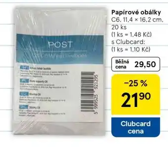 Tesco Papírové obálky nabídka