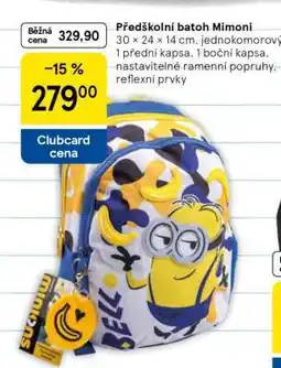 Tesco Předškolní batoh Mimoni nabídka