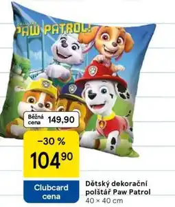 Tesco Dětský dekorační polštář Paw Patrol nabídka